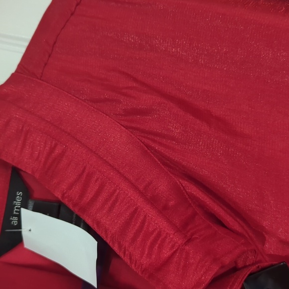 ALI MILES Shimmer Woven Round Collar 3/4 Sleeve Button-Front Jacket (2X) - Picture 5 of 8